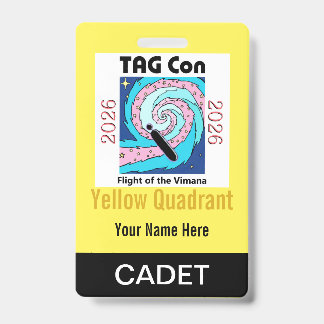 TAG Con 2026 - Yellow Quadrant - Cadet Badge Ausweis
