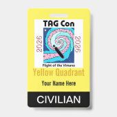 TAG Con 2026 - Yellow Quadrant - Civilian Badge Ausweis (Rückseite)
