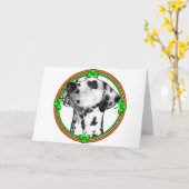 Tag Dalmatiner-St. Patricks Karte (Gelbe Blume)