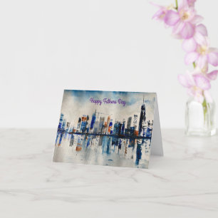 Tag der Abstrakten Maler in London City Skyline Karte