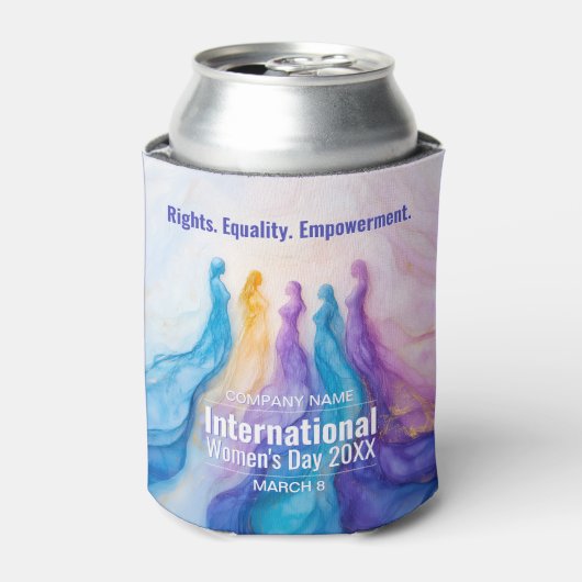 Tag der abstrakten Wasserfarben Dosenkühler (Kanne Vorderseite)