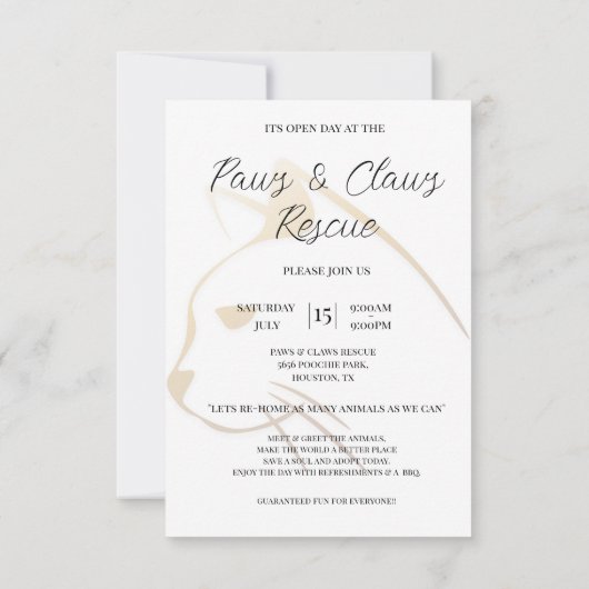 Tag der Adoption Einladung (Rückseite)