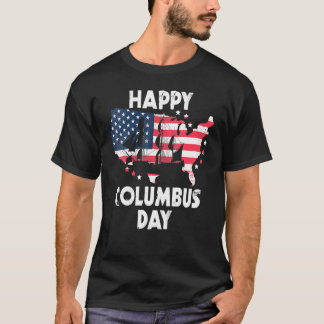 Tag der amerikanischen Fahne am glücklichen Columb T-Shirt
