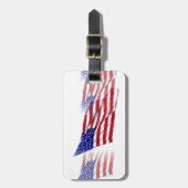 Tag der amerikanischen Flagge Gepäckanhänger (Vorderseite vertikal)