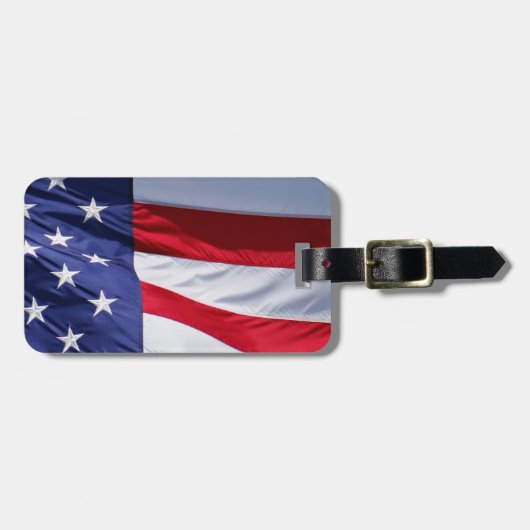 Tag der amerikanischen Flagge Gepäckanhänger (Vorderseite horizontal)