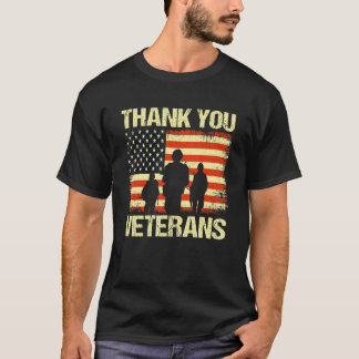 Tag der amerikanischen Flagge Veteran Danke Vetera T-Shirt