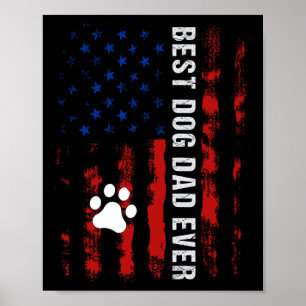 Tag der amerikanischen Flaggenflagge des Hundes-Va Poster