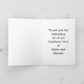 Tag der amerikanischen Held-Veteranen Karte (Innenseite)