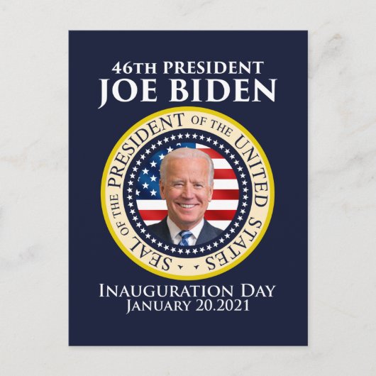 Tag der Amtseinführung 2021 Präsident Biden Postkarte (Vorderseite)