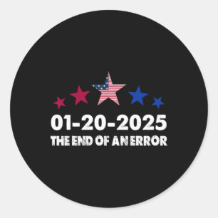 Tag der Amtseinführung 2025 Januar 20 Ende eines F Runder Aufkleber