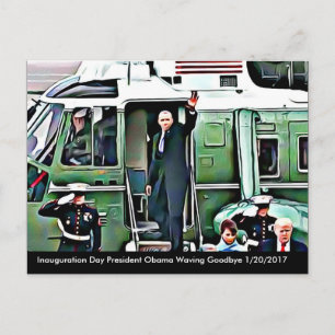 Tag der Amtseinführung Präsident Obama & Donald Tr Postkarte