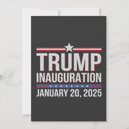 Tag der Amtseinführung Trumps Präsident Januar 202 Einladung (Vorderseite)