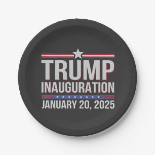 Tag der Amtseinführung Trumps Präsident Januar 202 Pappteller