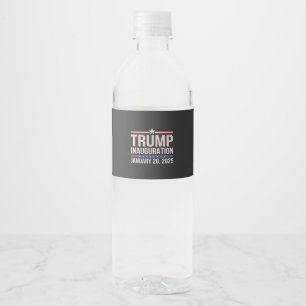 Tag der Amtseinführung Trumps Präsident Januar 202 Wasserflaschenetikett