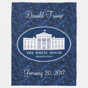 Tag der Amtseinführung von Donald Trump und Weiß Fleecedecke