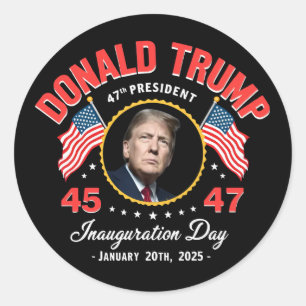 Tag der Amtseinführung von Präsident Donald Trump Runder Aufkleber