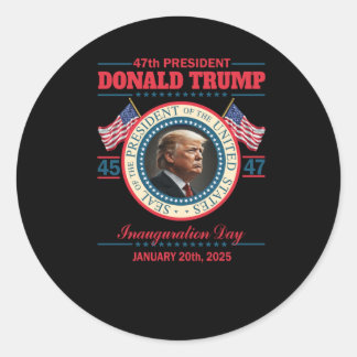 Tag der Amtseinführung von Präsident Donald Trump Runder Aufkleber