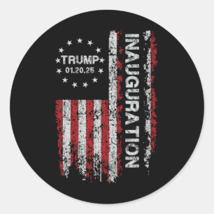 Tag der Amtseinführung von Trump 2025 Präsident Me Runder Aufkleber