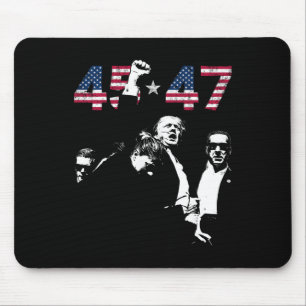 Tag der Amtseinführung von Trump 45 47 Fight Fight Mousepad