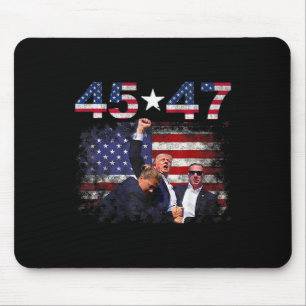 Tag der Amtseinführung von Trump 45 47 Fight Fight Mousepad