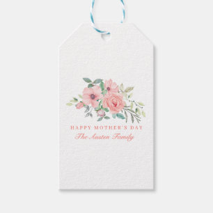 Tag der Aquarell-der Blumenmutter Geschenkanhänger