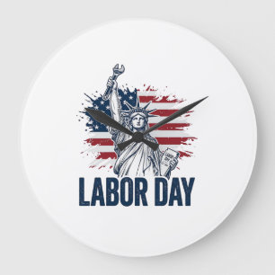 Tag der Arbeit Denkmal der Freiheit Patriotischer  Große Wanduhr