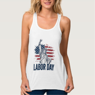Tag der Arbeit Denkmal der Freiheit Patriotischer  Tank Top