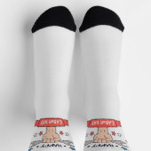 Tag der Arbeit Grafik-Abzeichen Farbdesign Socken (Oben)