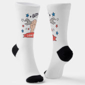 Tag der Arbeit Grafik-Abzeichen Farbdesign Socken (Gewinkelt)