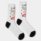 Tag der Arbeit Grafik-Abzeichen Farbdesign Socken (Rechts)