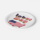 Tag der Arbeit Pappteller (Schrägansicht)