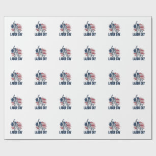 Tag der Arbeit Statue der Freiheit Patriotischer A Geschenkpapier