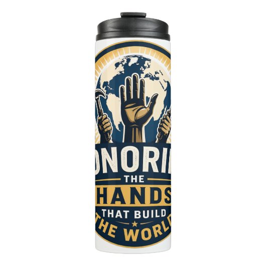 Tag der Arbeit Thermobecher Geschenk Thermosbecher (Vorderseite)