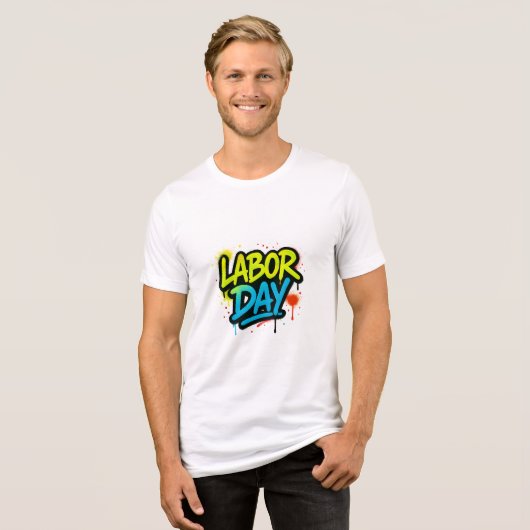 Tag der Arbeit Tri-Blend Shirt (Vorderseite voll)