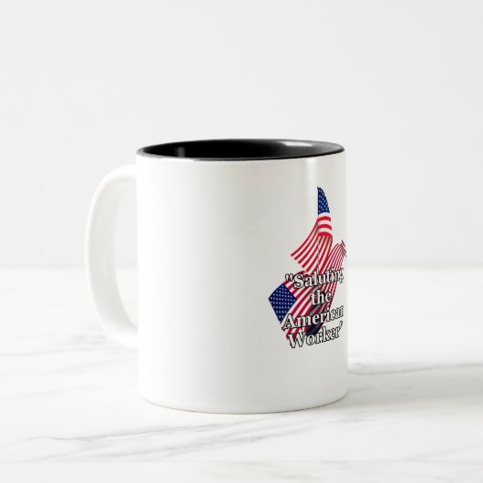 Tag der Arbeit Zweifarbige Tasse (Vorderseite Links)