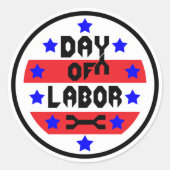 Tag der Arbeitserlaubnis Runder Aufkleber (Vorderseite)