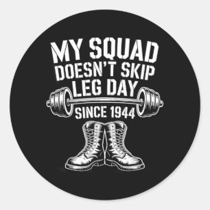 Tag der Armee-Veteranen überspringen Leg Day Milit Runder Aufkleber