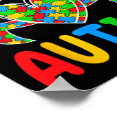 Tag der Autismus akzeptieren und verstehen Poster (Ecke)