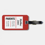 Tag der Baby Boy Red Horse Gepäckanhänger (Rückseite horizontal)