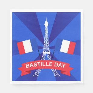 Tag der Bastille 14. Juli Frankreich Nationaltag Serviette