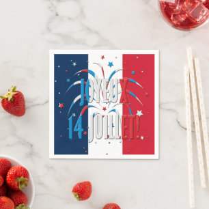 Tag der Bastille, Joyeux 14 Juillet Serviette