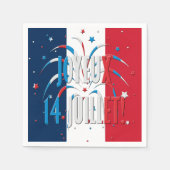 Tag der Bastille, Joyeux 14 Juillet Serviette (Vorderseite)