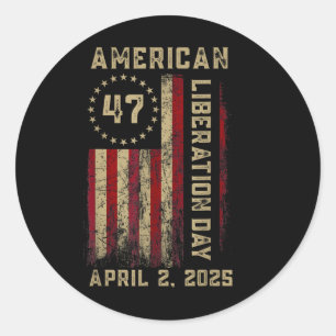 Tag der Befreiung Amerikas am 2. April 2002 Runder Aufkleber