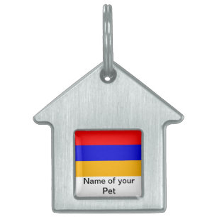 Tag der Begleiter mit der Flagge Armeniens Tiermarke