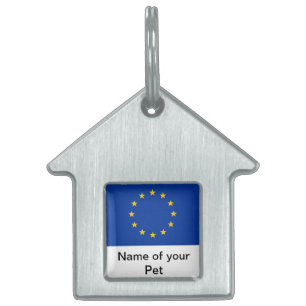 Tag der Begleiter mit der Flagge der europäischen  Tiermarke