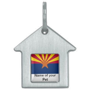 Tag der Begleiter mit der Flagge des Staat Arizona Tiermarke