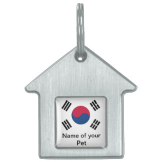 Tag der Begleiter mit der Flagge Südkoreas Tiermarke