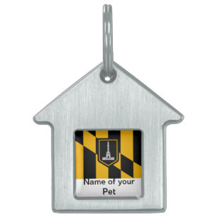 Tag der Begleiter mit Flagge der Stadt Baltimore Tiermarke