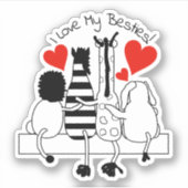 Tag der besten Freunde Aufkleber (Vorderseite)