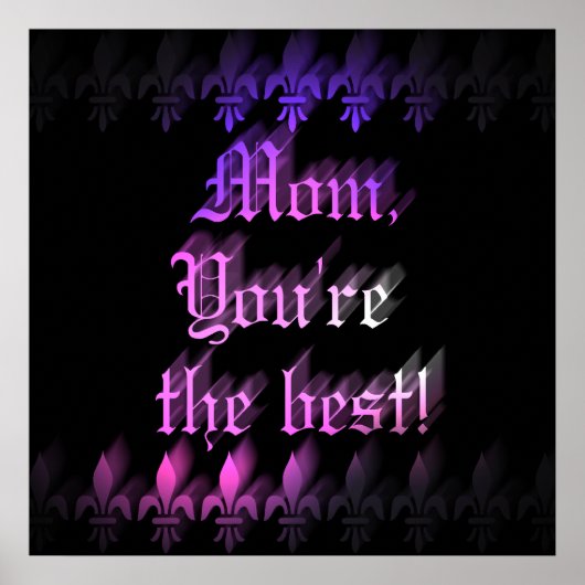 Tag der besten Mama Gothic-Art Mütter Poster (Vorne)